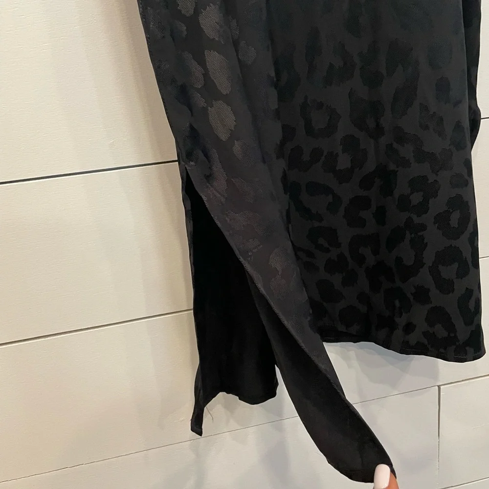 Express Black Leopard Dress size L - Picture 5 of 15